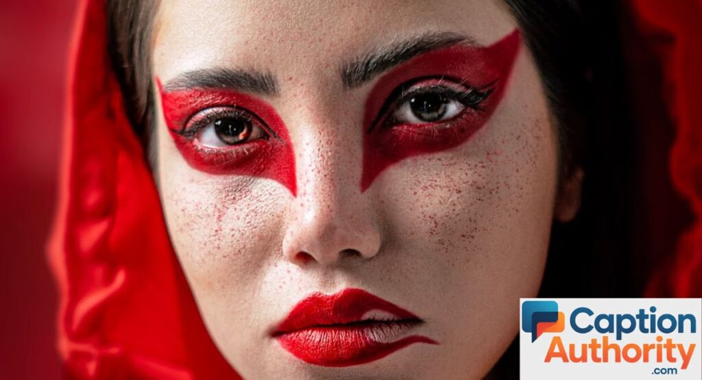 
Bold & Dramatic Makeup Captions
