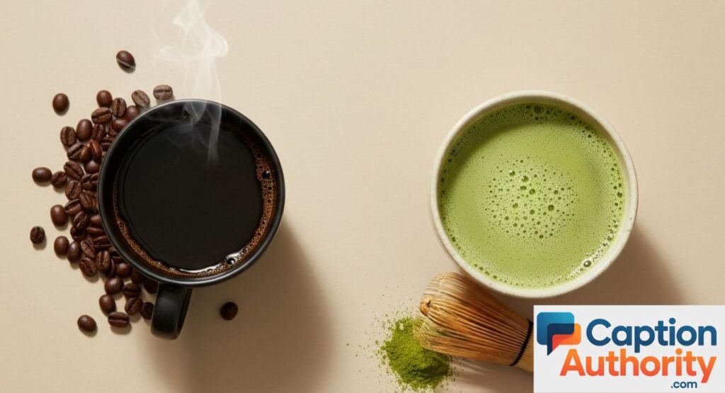 Coffee vs Matcha Captions