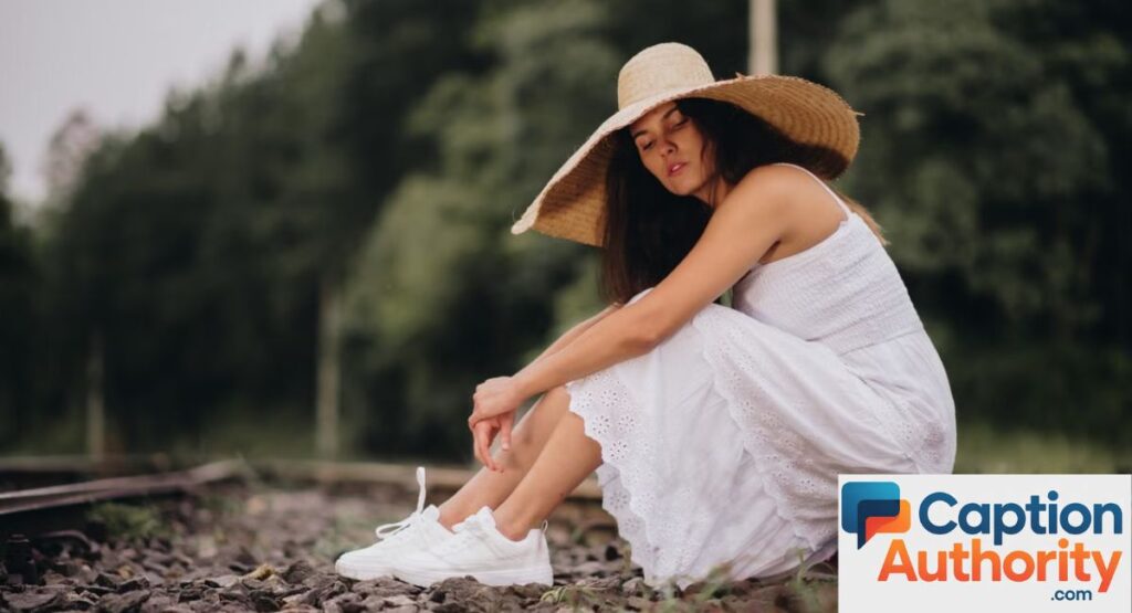 Minimal White Dress Captions