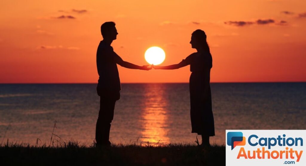 Romantic Sun Captions for Couples
