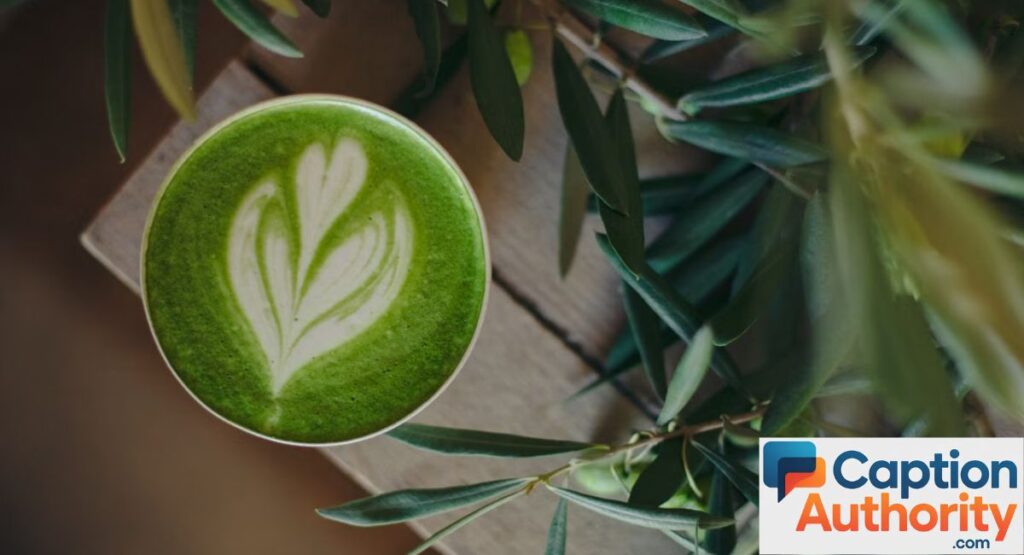 seasonal matcha captions