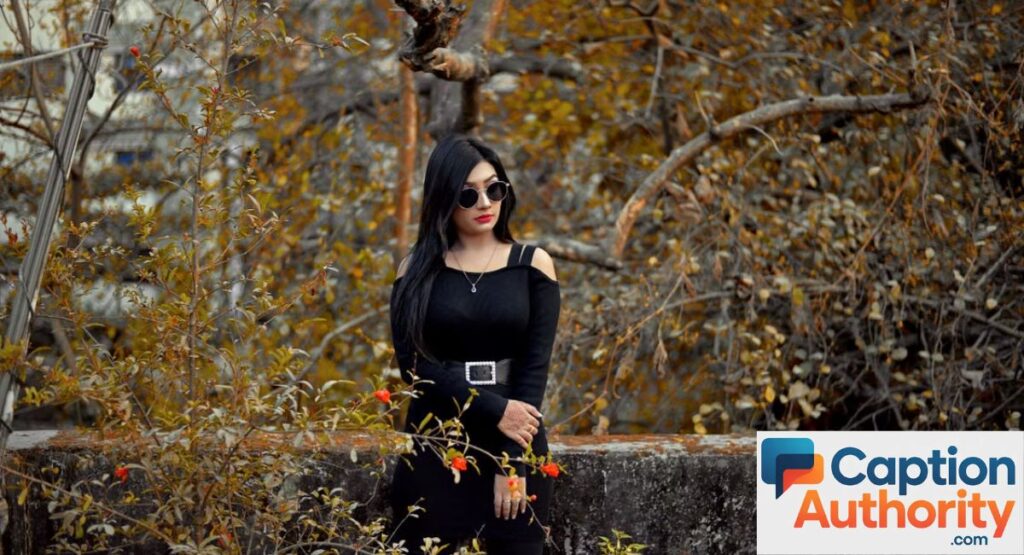 Aesthetic Black Outfit Captions