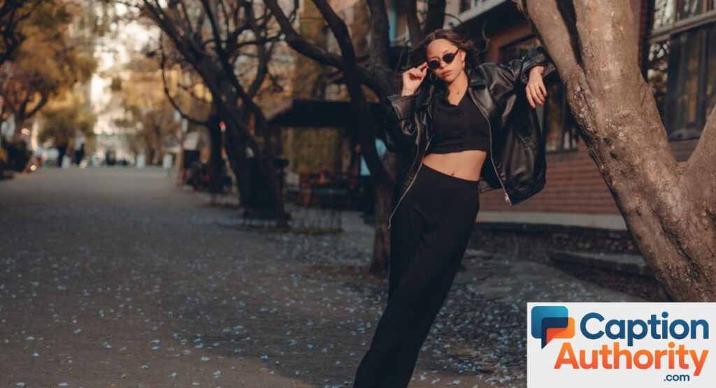 Attitude Black Outfit Captions