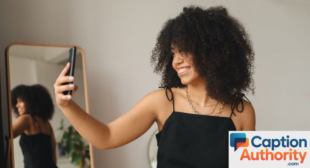 Black Outfit Captions For Selfies & Mirror Pics
