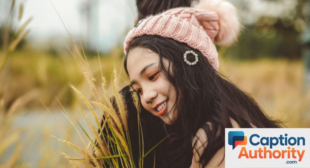 cute blushing caption for instagram