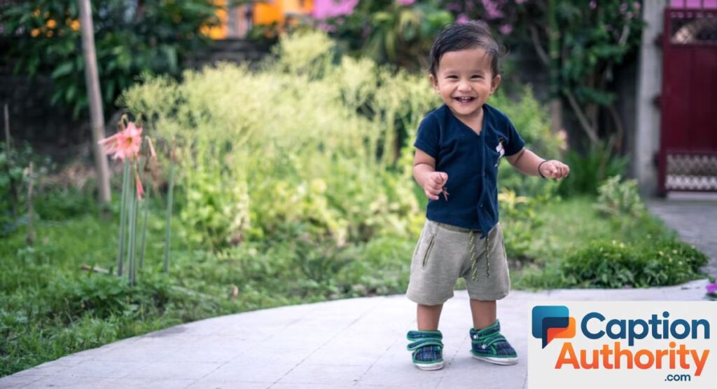 Funny and Playful Baby First Walk Captions