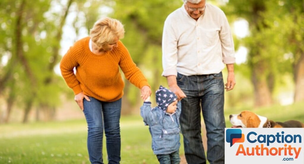 Grandparentsβ Baby First Walk Captions