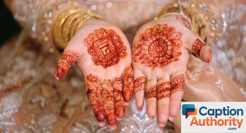 One Word Mehndi Captions