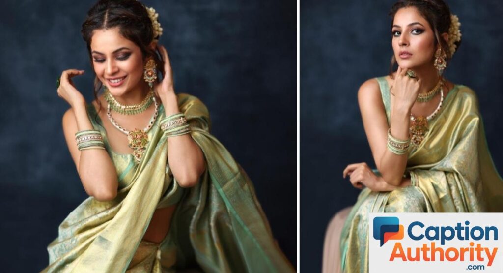 Saree Look Gajra Captions for Instagram