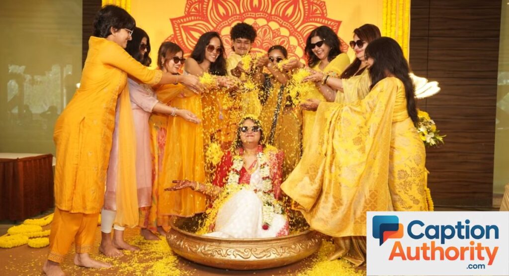 Family Haldi Captions