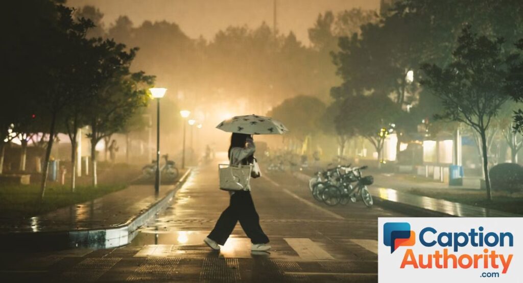 Rainy Night Captions for Instagram