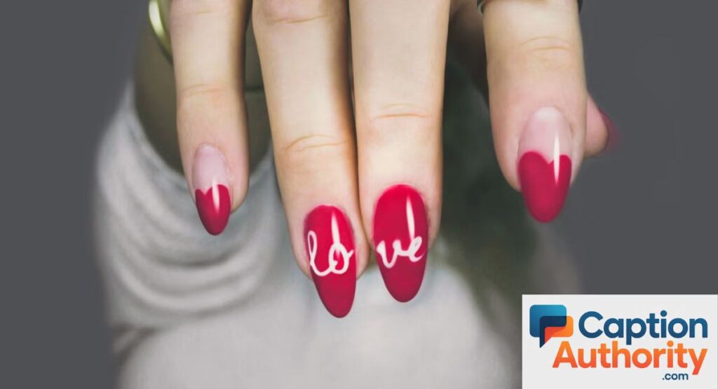 Red Nails Captions for Instagram