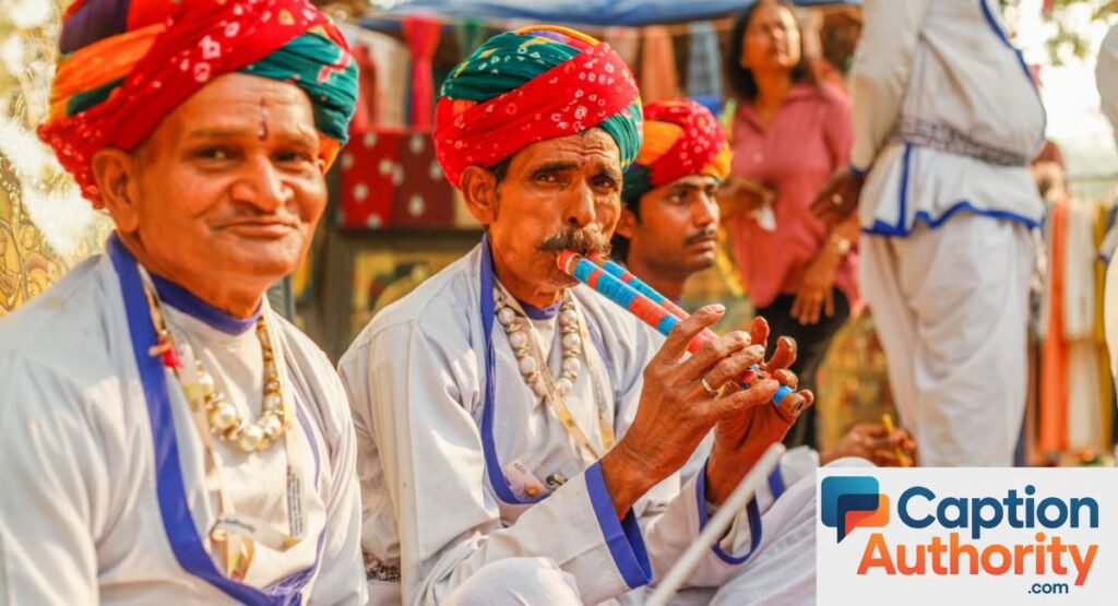 Traditional Rajasthani Poshak Captions