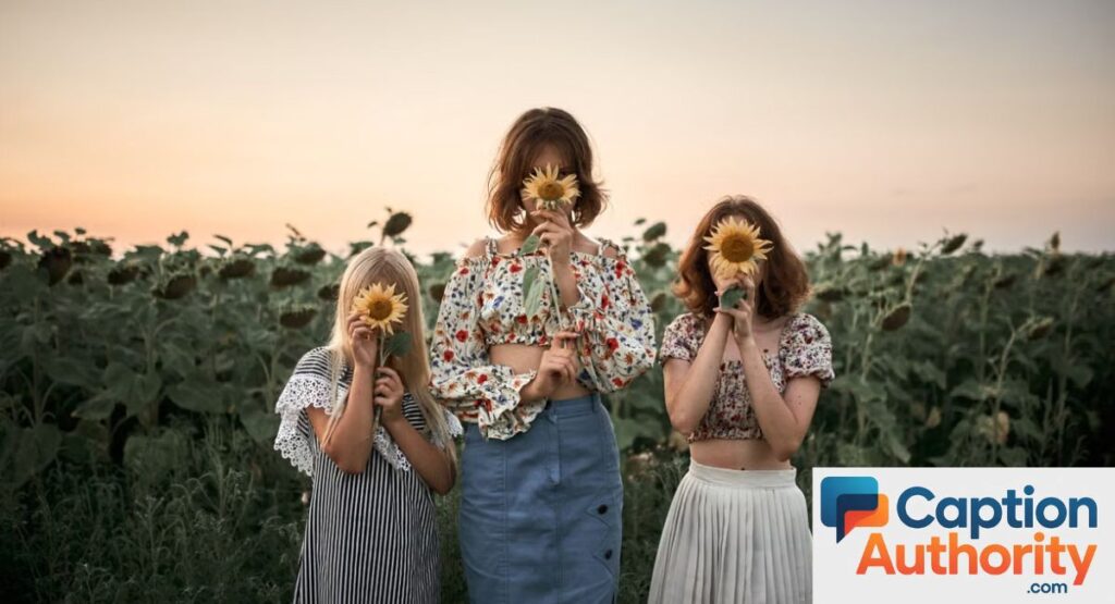 Trio Captions for Girls
