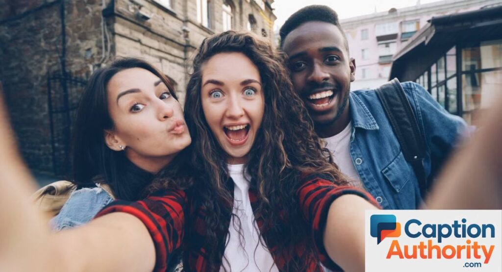 Trio Selfie Captions for Instagram
