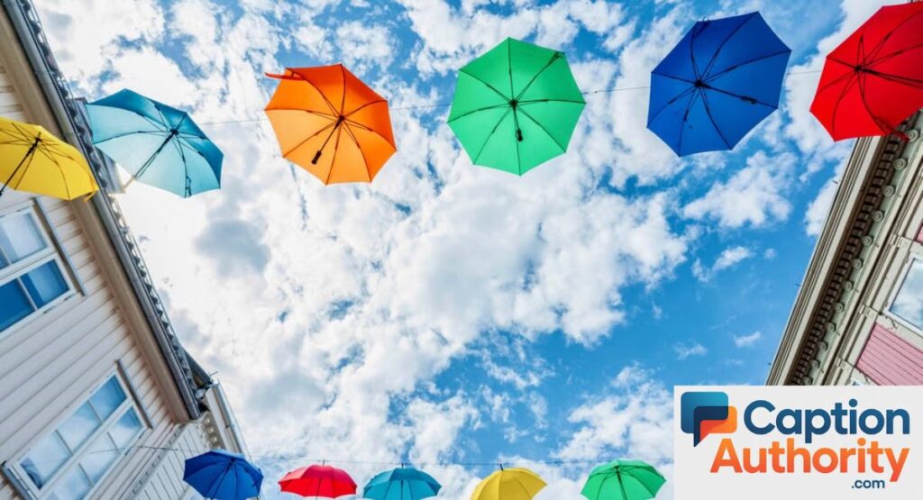 Umbrella Rain Captions for Instagram