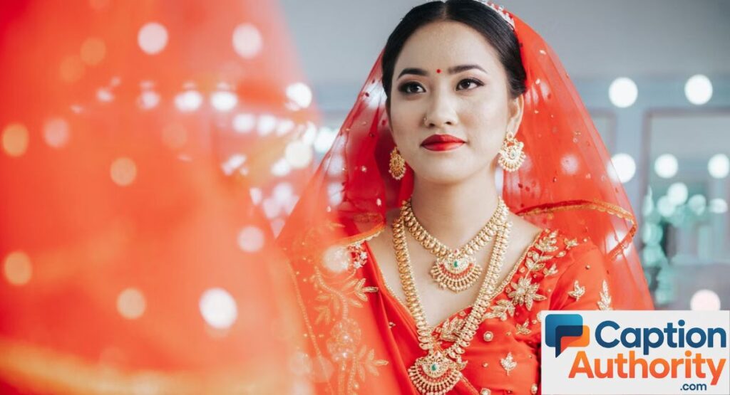 Bridal Jhumka Captions for Wedding Looks