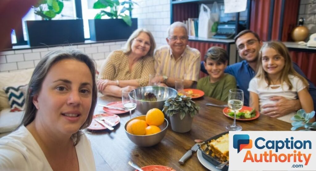 Family Dinner & Weekend Captions