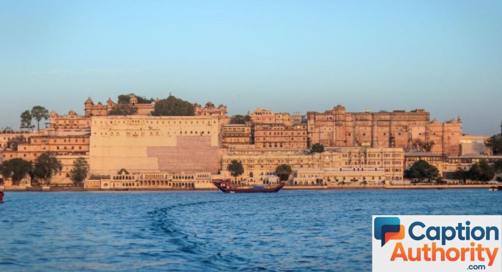 Lake Pichola & Sunset Captions